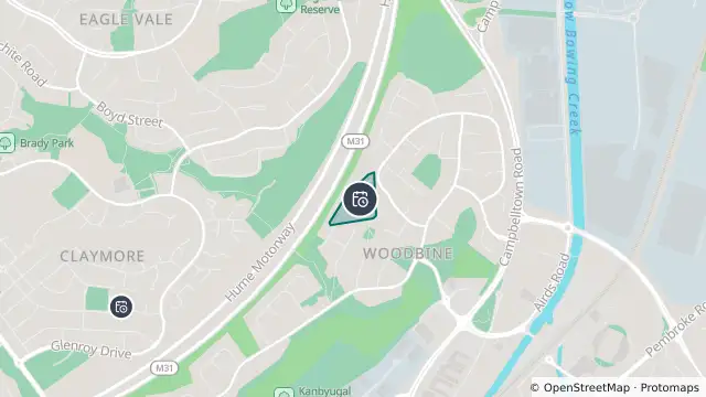 Map of Planned Power Outage — Woodbine and nearby items