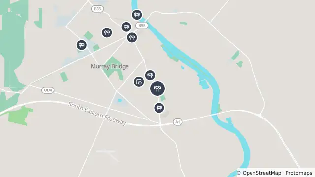 Map of Spray Sealing/ Asphalt Works — Swanport Road, Murray Bridge and nearby items