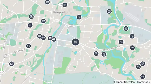 Map of Scheduled Roadwork Resurfacing — M5 Motorway Eastbound Off-Ramp, Moorebank and nearby items