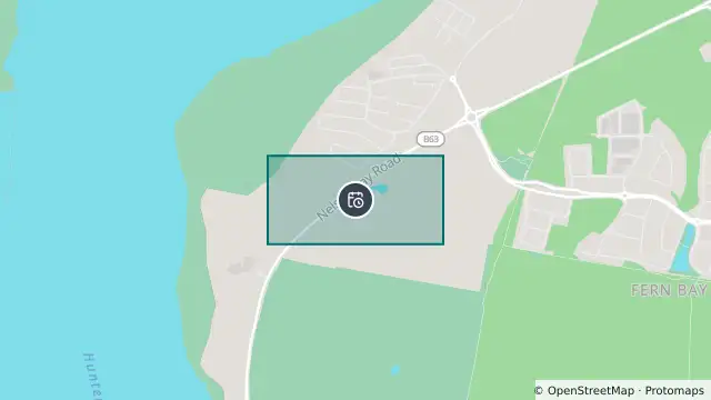 Map of Planned Power Outage — Fern Bay, Fullerton Cove and nearby items