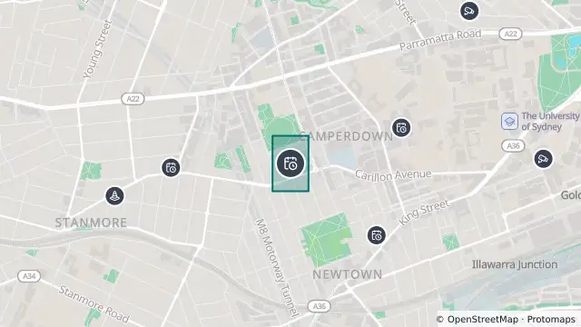 Map of Planned Power Outage — Camperdown and nearby items