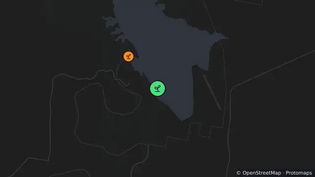 Map of Algal Status Green — Keepit Recreation Area and nearby items