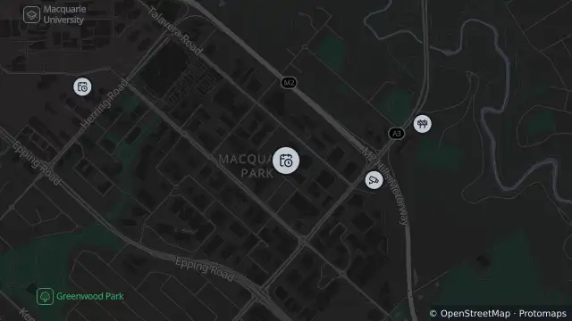 Map of Planned Power Outage — Macquarie Park and nearby items