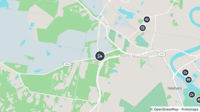 Map of John Renshaw Drive (Beresfield) and nearby items