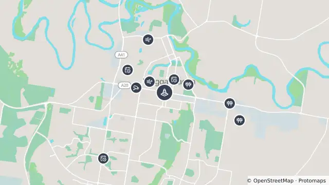 Map of Changed Traffic Conditions — Edmondson Street, Wagga Wagga and nearby items