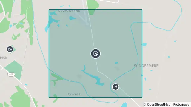 Map of Planned Power Outage — Lochinvar, Luskintyre and nearby items