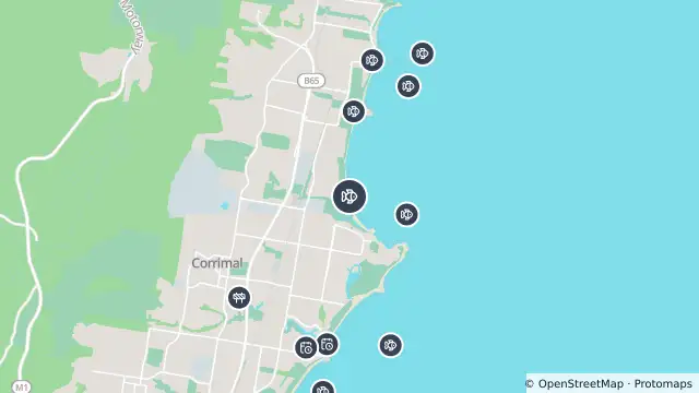 Map of Drone Surveillance Location — Bellambi Beach and nearby items