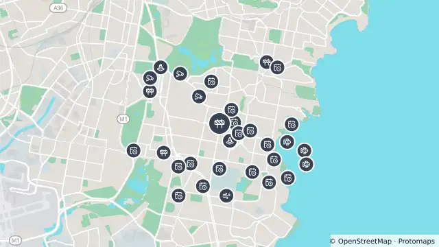 Map of Scheduled Roadwork — Belmore Road, Randwick and nearby items