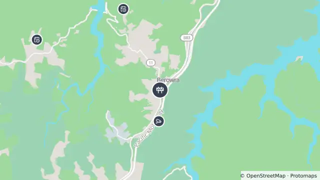 Map of Scheduled Roadwork Power Pole/Line Repairs — Pacific Highway, Berowra To Cowan and nearby items