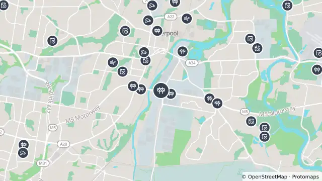 Map of Scheduled Roadwork Maintenance — M5 Motorway Eastbound Off-Ramp, Moorebank and nearby items