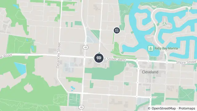 Map of Roadworks — Gordon Street / Shore Street West — Cleveland / Ormiston and nearby items