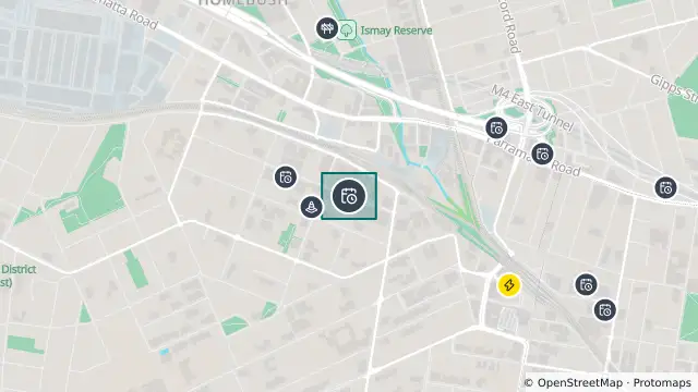 Map of Planned Power Outage — Homebush and nearby items