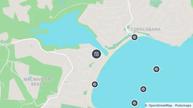 Map of Planned Power Outage — Macmasters Beach and nearby items