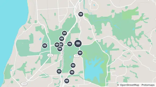 Map of Mowing — Majors Road, O'halloran Hill and nearby items