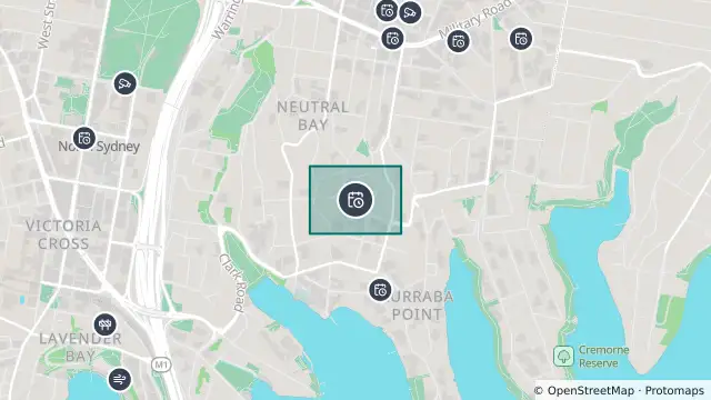 Map of Planned Power Outage — Neutral Bay and nearby items
