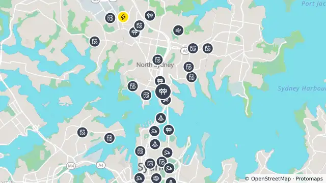 Map of Scheduled Roadwork Warringah Freeway Upgrade — Warringah Freeway & Gore Hill Freeway, North Sydney To Artarmon and nearby items