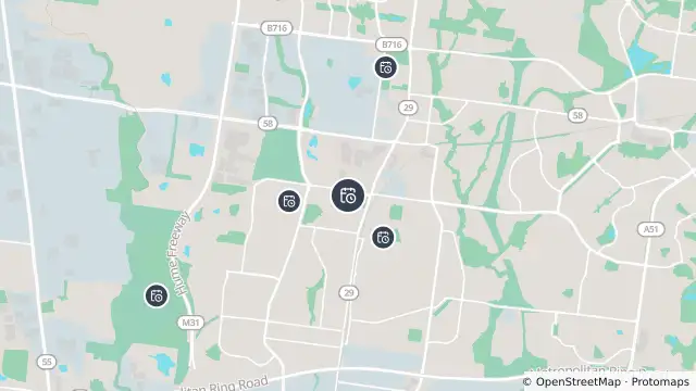 Map of Planned Power Outage — Lalor and nearby items