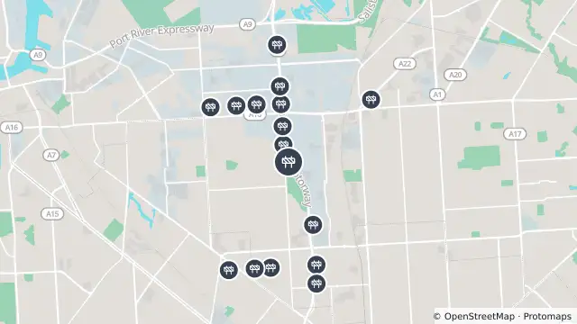 Map of Miscellaneous Works — North South Motorway, Regency Park and nearby items