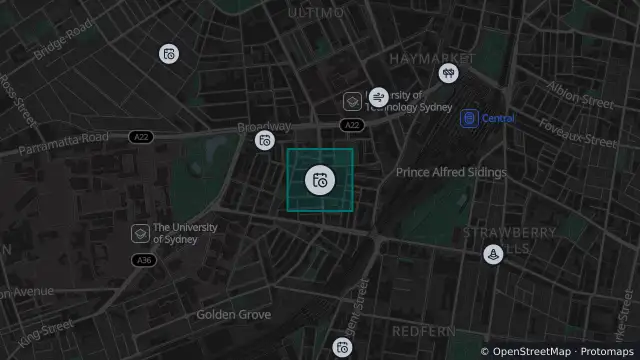 Map of Planned Power Outage — Chippendale and nearby items