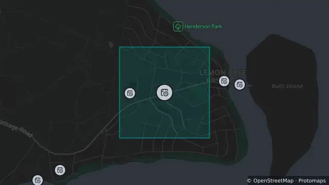 Map of Planned Power Outage — Lemon Tree Passage and nearby items