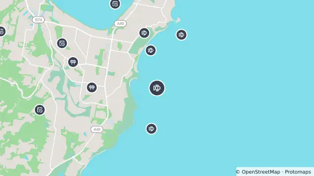 Map of Smart Drumline Location — Bateau Bay and nearby items