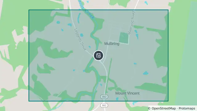 Map of Planned Power Outage — Mount Vincent, Mulbring and nearby items