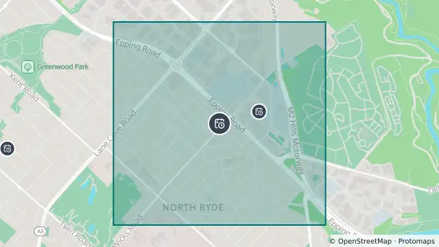 Map of Planned Power Outage — North Ryde and nearby items