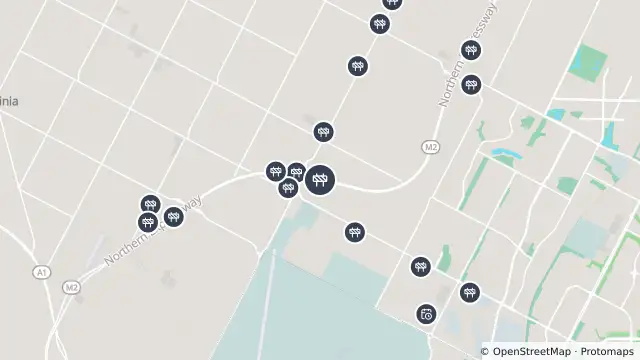 Map of Mowing — North South Motorway, Penfield and nearby items