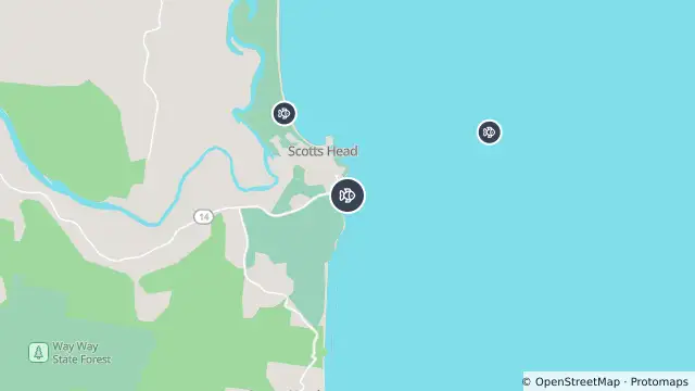 Map of Drone Surveillance Location — Scotts Head Beach and nearby items