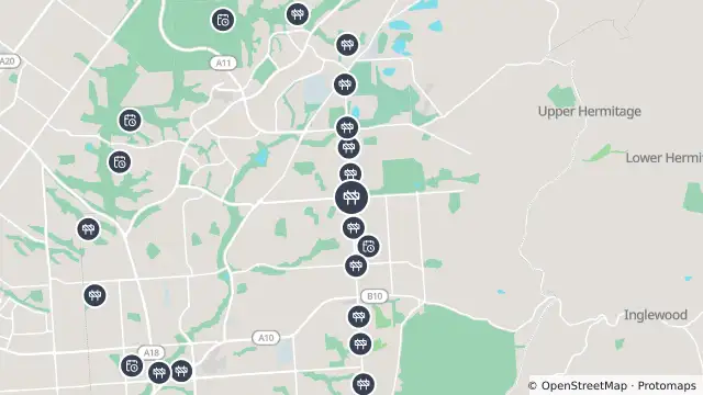 Map of Sewer Connection — Hancock Road, Fairview Park and nearby items