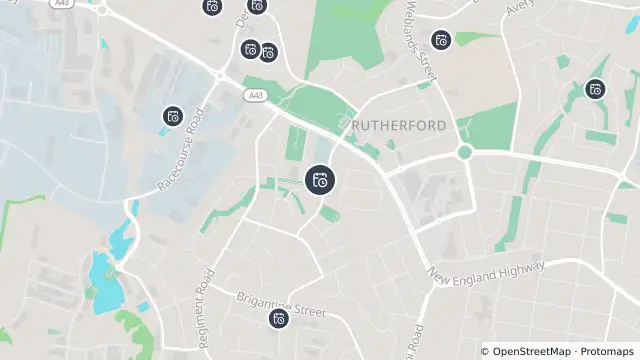 Map of Planned Power Outage — Rutherford and nearby items