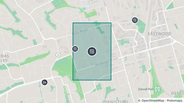 Map of Planned Power Outage — Eastwood and nearby items