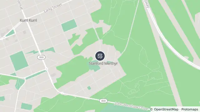 Map of Planned Power Outage — Stanford Merthyr and nearby items