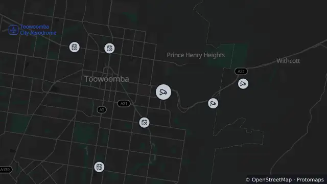 Map of Toowoomba - Down The Range - East and nearby items
