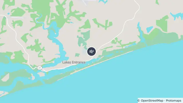 Map of Lakes Entrance and nearby items