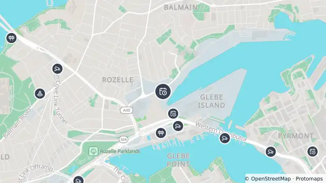Map of Planned Power Outage — Rozelle and nearby items