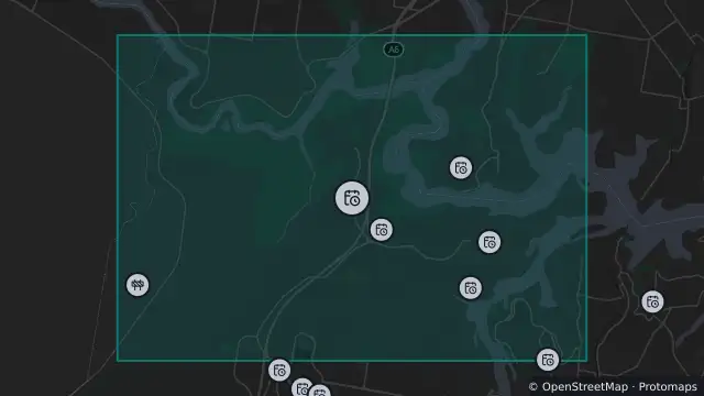 Map of Planned Power Outage — Bonnet Bay, Sandy Point and nearby items