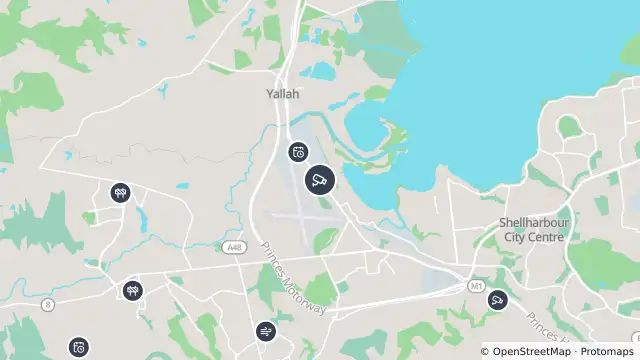 Map of Princes Highway (Albion Park Rail) and nearby items