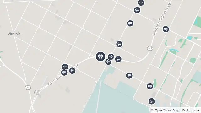 Map of Mowing — North South Motorway, Penfield and nearby items