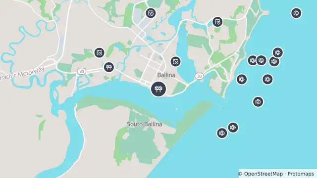 Map of Scheduled Roadwork Utilities — Winton Lane, Ballina and nearby items