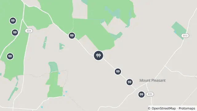 Map of Tree Pruning — Cricks Mill Road, Mount Pleasant and nearby items