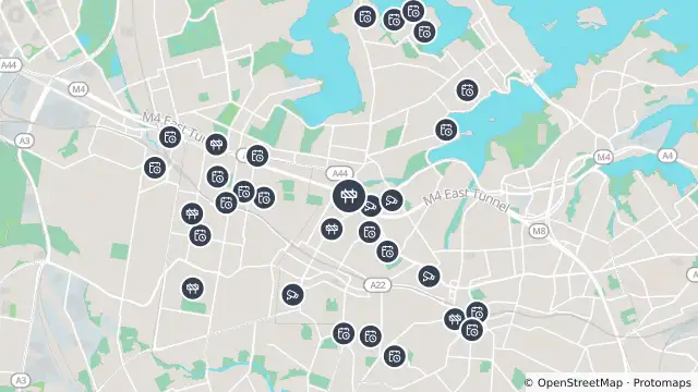 Map of Scheduled Roadwork Maintenance — M4 Motorway, Haberfield To Rozelle and nearby items