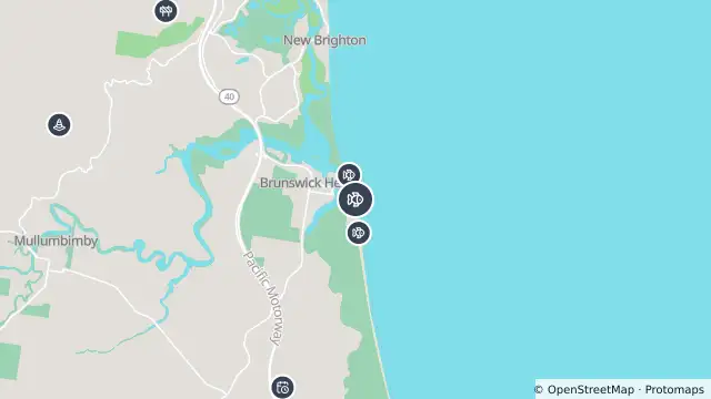 Map of Drone Surveillance Location — Brunswick Heads and nearby items
