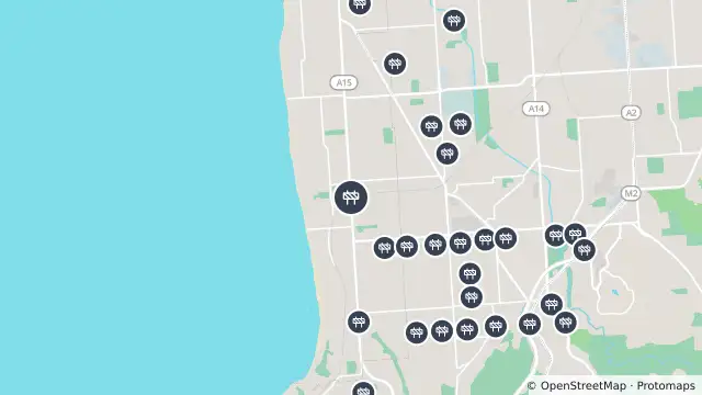 Map of Railway/Tram Crossing — Brighton Road, Hove and nearby items