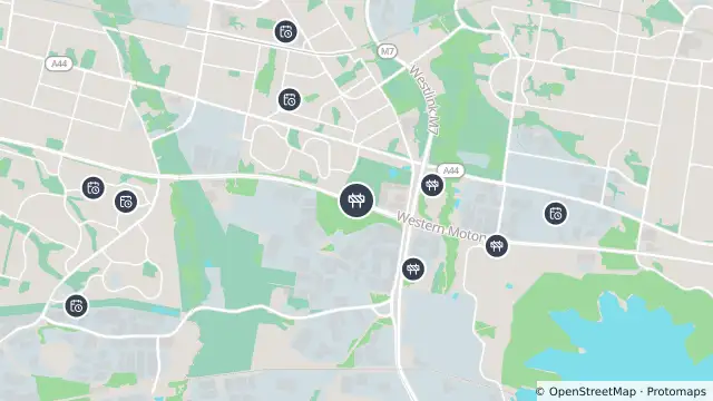 Map of Scheduled Roadwork Maintenance — M4 Motorway Eastbound Off-Ramp, Eastern Creek and nearby items