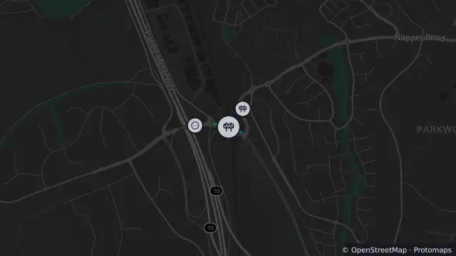 Map of Roadworks — Smith Street Connection — Arundel / Parkwood and nearby items