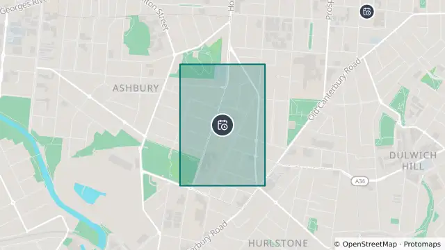 Map of Planned Power Outage — Ashbury, Ashfield, Canterbury, Hurlstone Park and nearby items