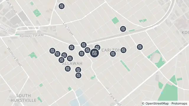 Map of Planned Power Outage — Allawah and nearby items
