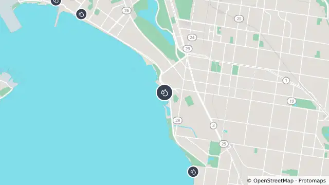 Map of St Kilda and nearby items