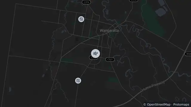 Map of Wangaratta and nearby items